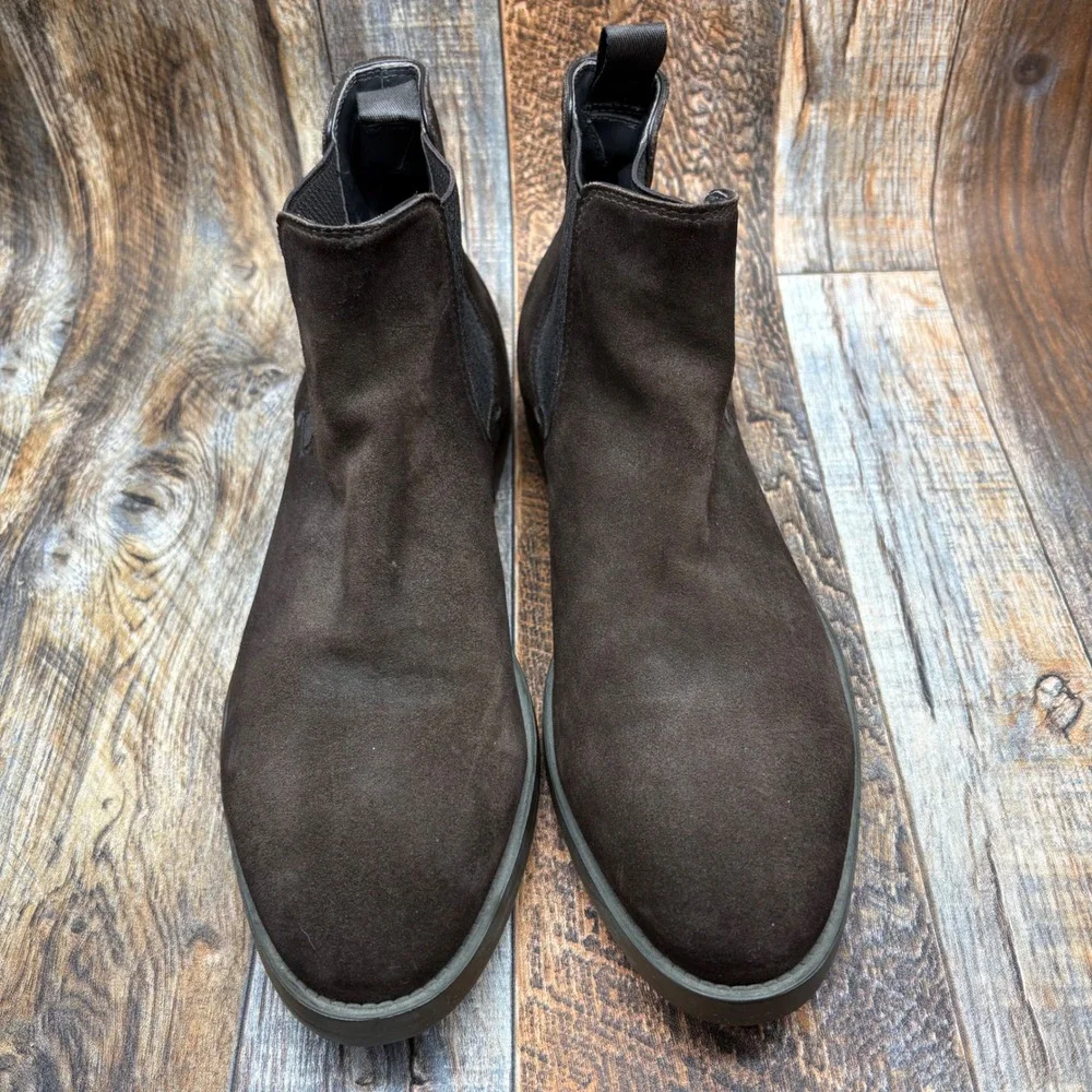 To Boot New York Adam Derrick Mens Brown Suede Chelsea Boots Size 10.5
